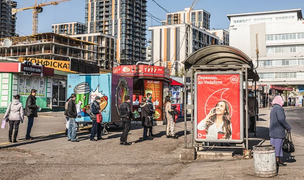 Kiev Ucrania Abril 2020 Cuarentena Ciudad Kiev Debido Virus Covid — Foto de Stock