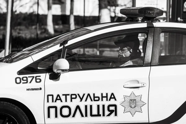 Kiev Ucraina Apr 2020 Guardia Nazionale Polizia Pattuglia Dell Ucraina — Foto Stock