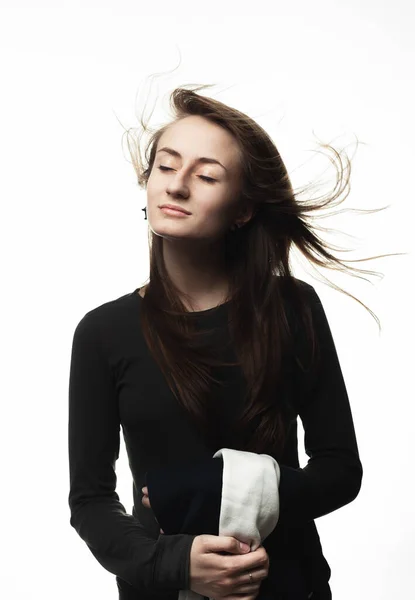 Menina Adolescente Feliz Moda Retrato Conceito Pessoas Retrato Uma Jovem — Fotografia de Stock