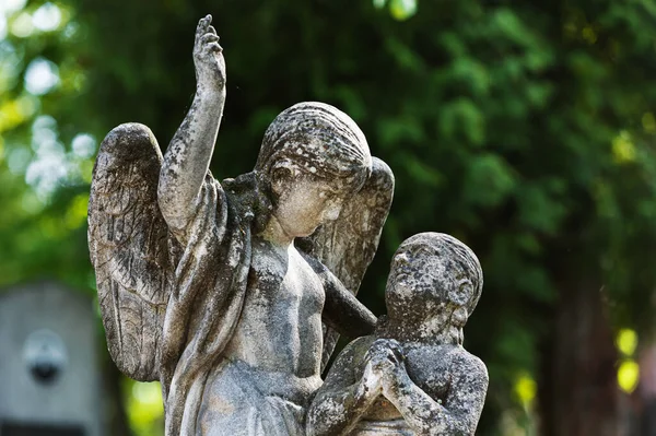 Museu Nacional Memorial Lychakiv Cemitério Lviv Ucrânia Estátua Velha Sepultura — Fotografia de Stock