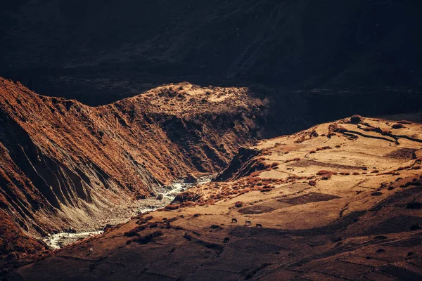 Fiume in Nepal montagne — Foto Stock