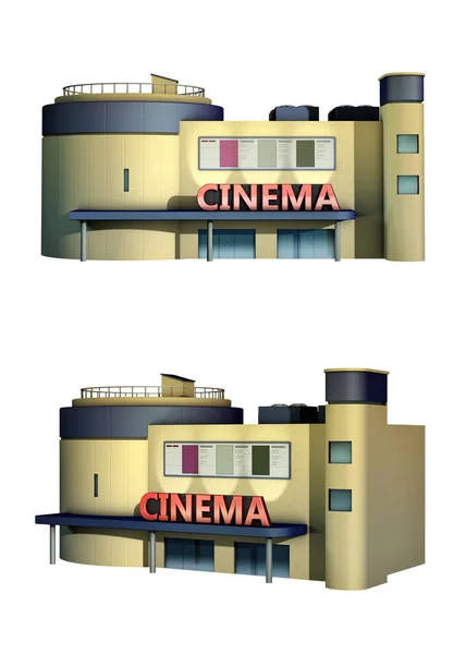 시네마 건물의 렌더링 — 스톡 사진