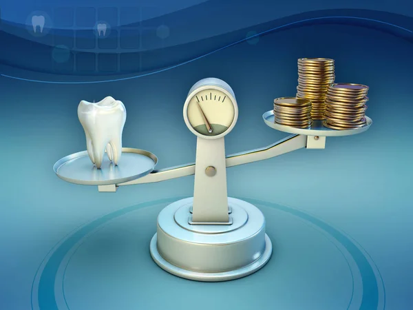 Стоимость стоматологической помощи — стоковое фото