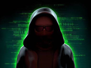 Hacker bir kod arka plan üzerinde