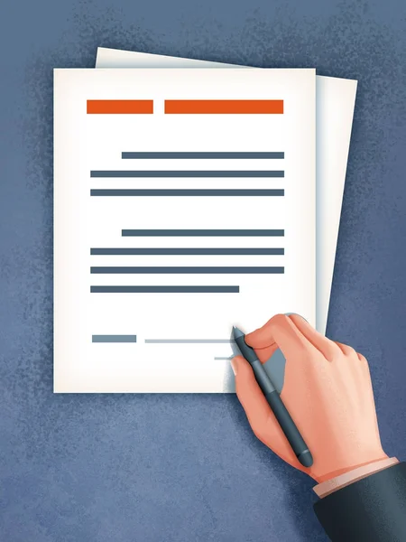 Businessman signing a contract — Stock Photo, Image