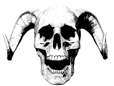 Kafatası illüstrasyon izole arka plan duvar kağıdı