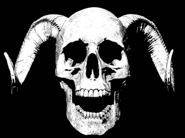 Kafatası illüstrasyon izole arka plan duvar kağıdı