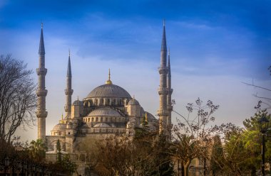 Sultanahmet Camii İstanbul'daki Sultanahmet Camii, Türkiye, gün batımında Sultan Camii'nin dış görünümü