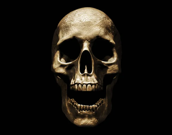 Skull Screaming Isolated Empty Background Illustration Wallpaper — Stock Photo, Image