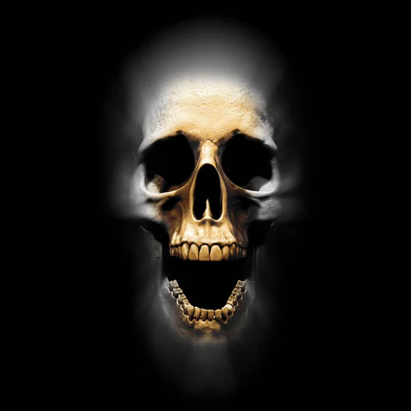 Skull Screaming Isolated Empty Background Illustration Wallpaper — Stock Photo, Image