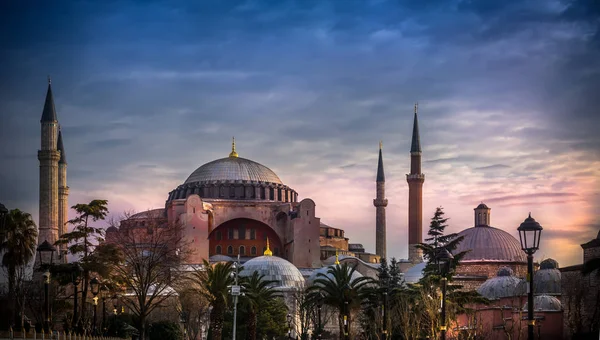 Собор Святої Софії Мечеть Нині Музей Стамбулі Вид Море Захід — стокове фото