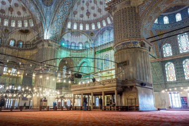 İç tasarım ve Sultanahmet Camii Sultanahmet Camii, Istanbul, Türkiye