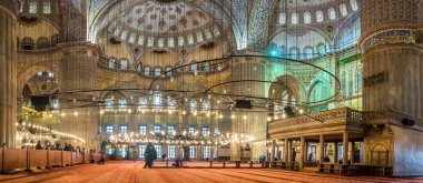 İç tasarım ve Sultanahmet Camii Sultanahmet Camii, Istanbul, Türkiye