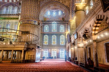 İç tasarım ve Sultanahmet Camii Sultanahmet Camii, Istanbul, Türkiye