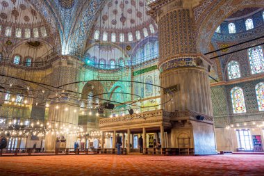 İç tasarım ve Sultanahmet Camii Sultanahmet Camii, Istanbul, Türkiye