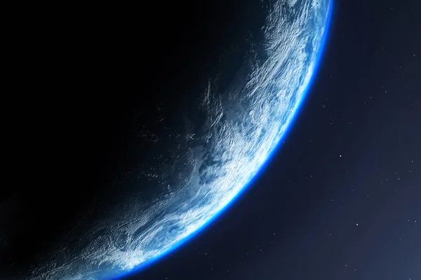 Uzaydan Görüntülenen Dünya Gezegeni Dünya Gezegeninin 3Boyutlu Render Nasa Tarafından — Ücretsiz Stok Fotoğraf