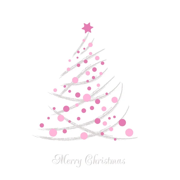 Vector illustratie abstract kerstboom — Stockvector