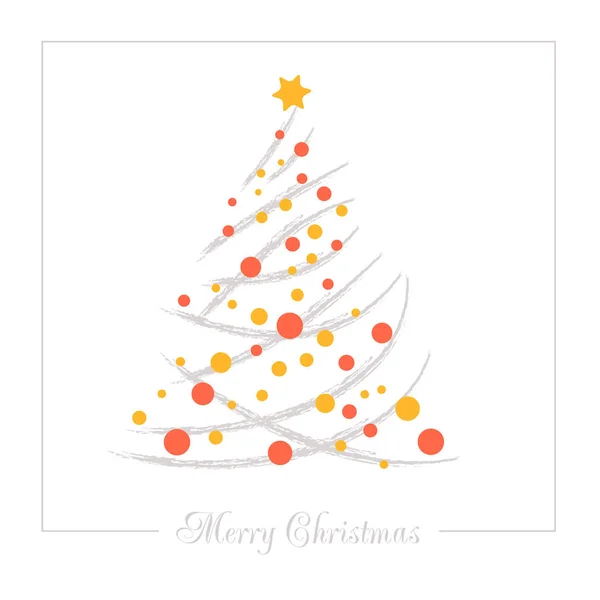 Vector illustratie abstract kerstboom — Stockvector