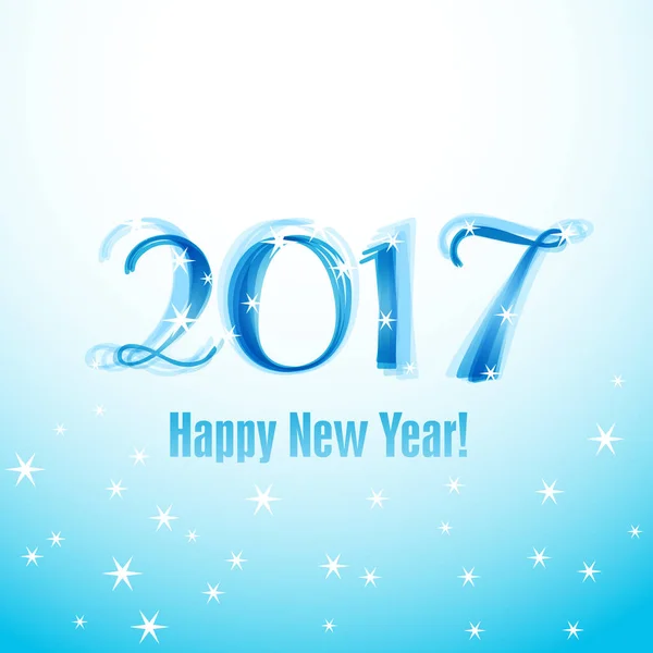 2017 feliz año nuevo tarjeta de felicitación — Vector de stock