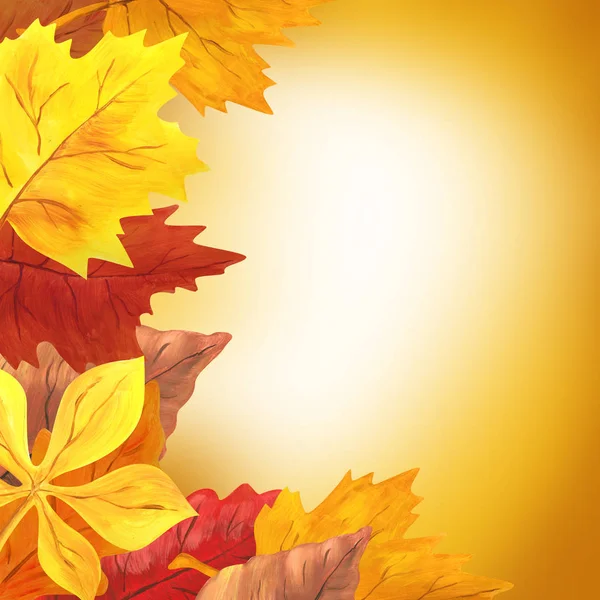 秋天的树叶背景 — 图库照片
