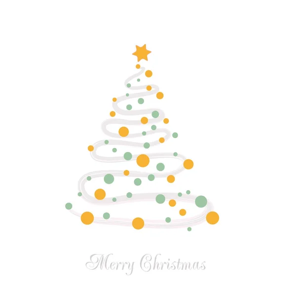 Vector illustratie abstract kerstboom — Stockvector