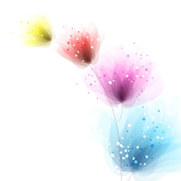 Fondo vectorial con flores pastel — Vector de stock