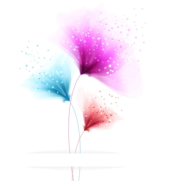 Vektor bakgrund med blommor — Stock vektor