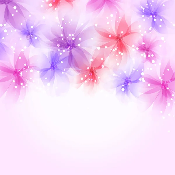 矢量与粉彩花卉背景 Eps 包含透明对象 — 图库矢量图片