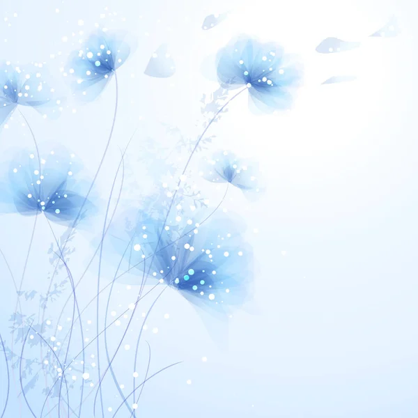 Vektor Hintergrund Mit Blumen Enthält Transparente Objekte — Stockvektor