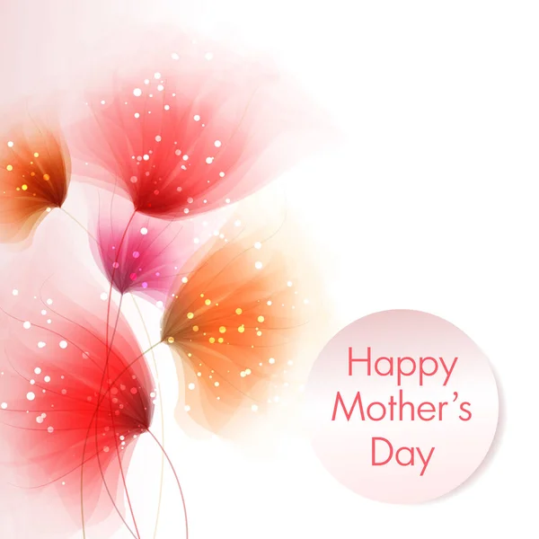 母の日を花で祝うベクトルの背景 — ストックベクタ