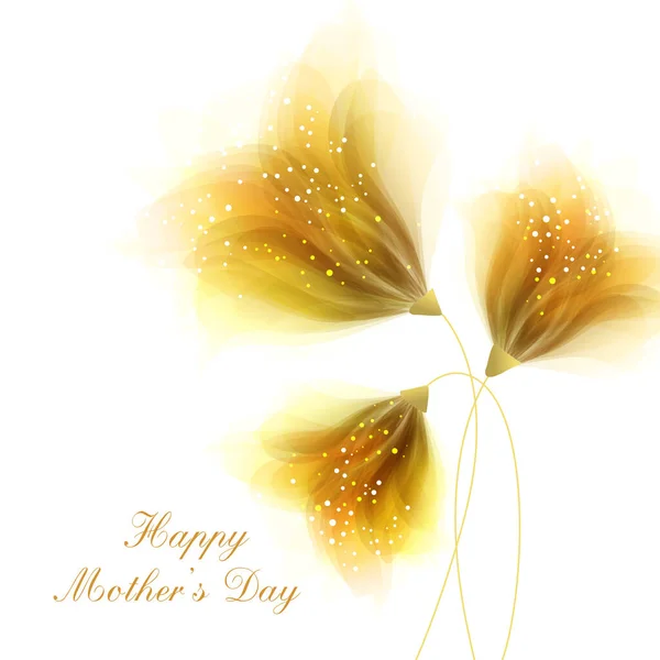 母の日を花で祝うためのベクトルの背景 — ストックベクタ