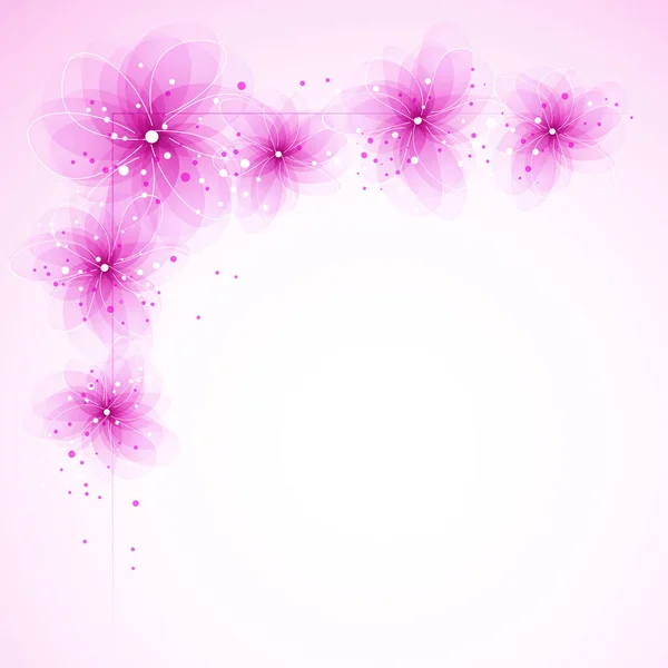 Fondo Vectorial Con Flores Pastel — Vector de stock