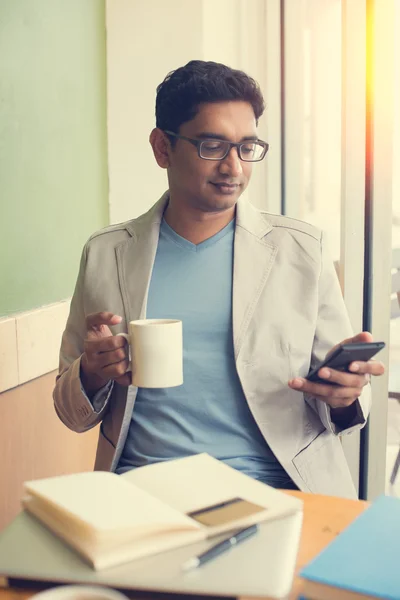 Indian male texting — Stock Photo, Image