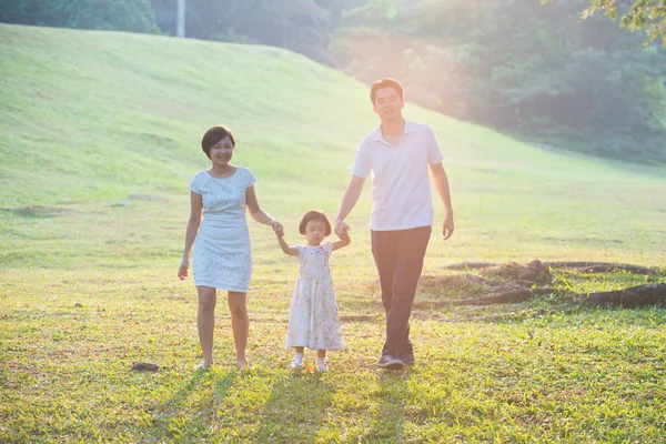 Familia feliz en el parque verde —  Fotos de Stock