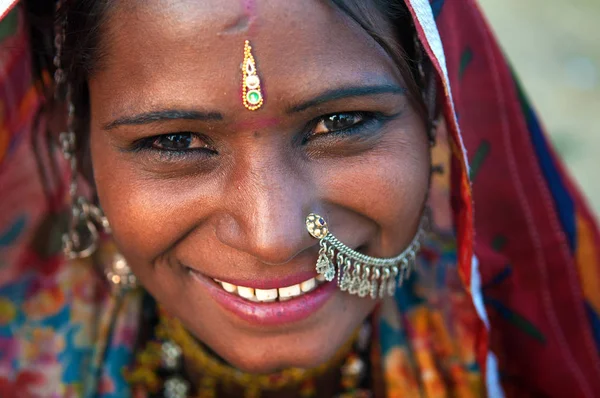 Hermosa mujer rajasthani — Foto de Stock