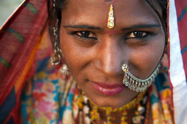 Bella donna rajasthani — Foto Stock