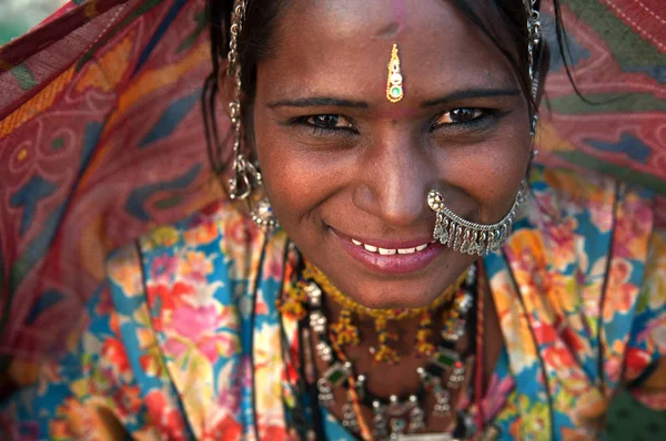 Vackra rajasthani kvinna — Stockfoto