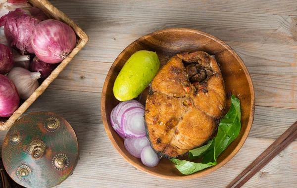 Fried threadfin fish — Stock Photo, Image