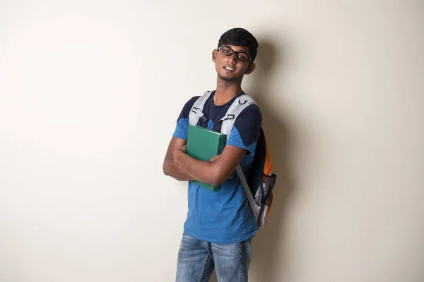 Indian young man with book — Stock Photo, Image