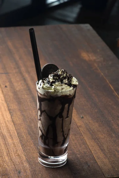 Iced Oreo Frappe Cappuccino — Stock Photo, Image