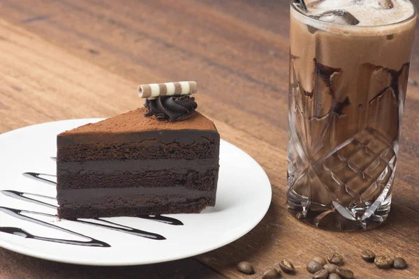 Шоколадний Торт Кава Льодом — стокове фото