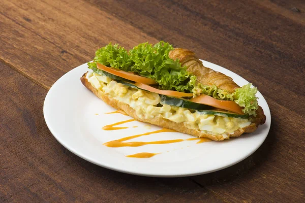 Bread Egg Sandwich Roll — Stock Photo, Image