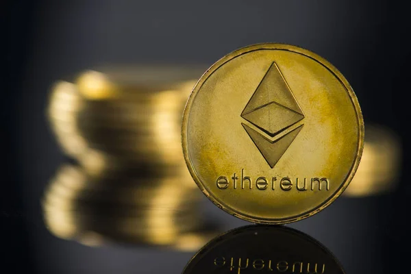 Ethereum Crypto Valuta Vicino — Foto Stock