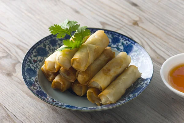 Lumpia Spring Rolls Cibo Asiatico — Foto Stock