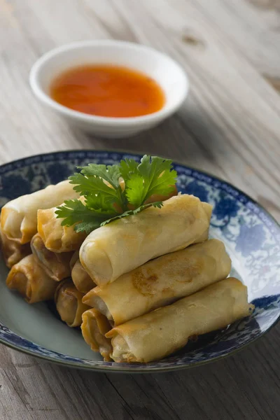 Lumpia Spring Rolls Asian Food — Stock Photo, Image