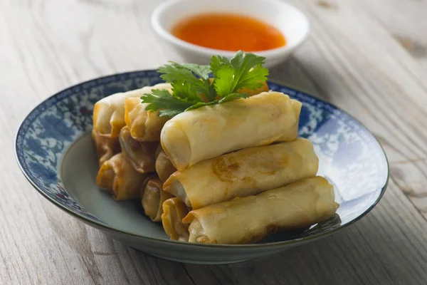 Lumpia Spring Rolls Cibo Asiatico — Foto Stock