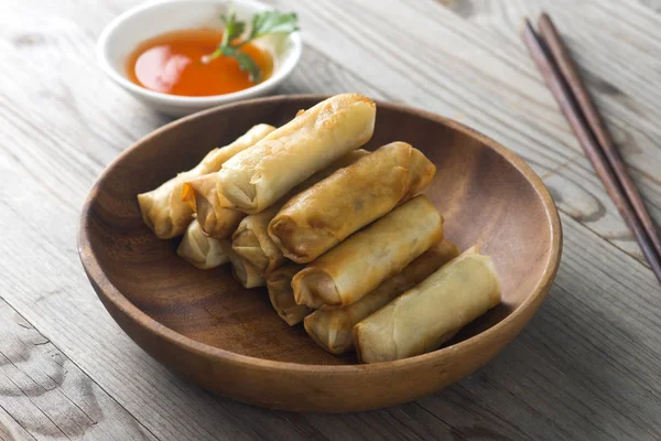 Lumpia Spring Rolls Comida Asiática — Foto de Stock