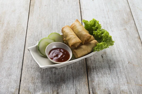 Deep Fried Spring Rolls Popia — Stock Photo, Image