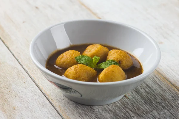 Curry Fish Balls Close — Stock Photo, Image