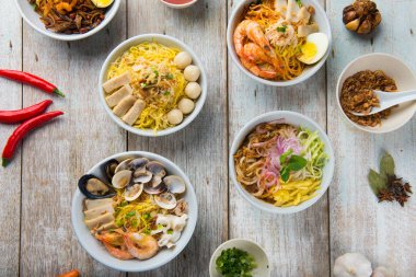 çeşitli Malezya erişte yakın çekim 